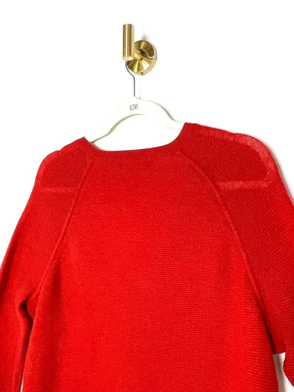 Sweater | Cashmere Blend V Neck Pullover Blood Orange Red M | J Brand Luxe Light - Picture 8 of 14